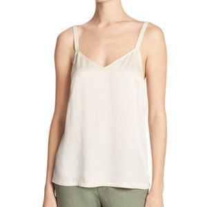 Vince Satin Wide Strap Camisole Top in Champagne S